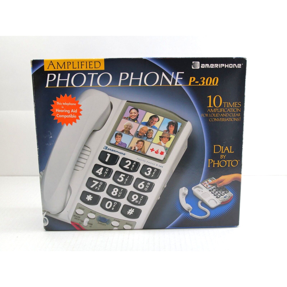 Clarity P300 P300 Amplified Corded Photo Phone for Hearing‎ Impaired NIB